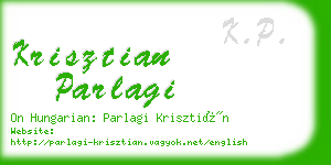 krisztian parlagi business card